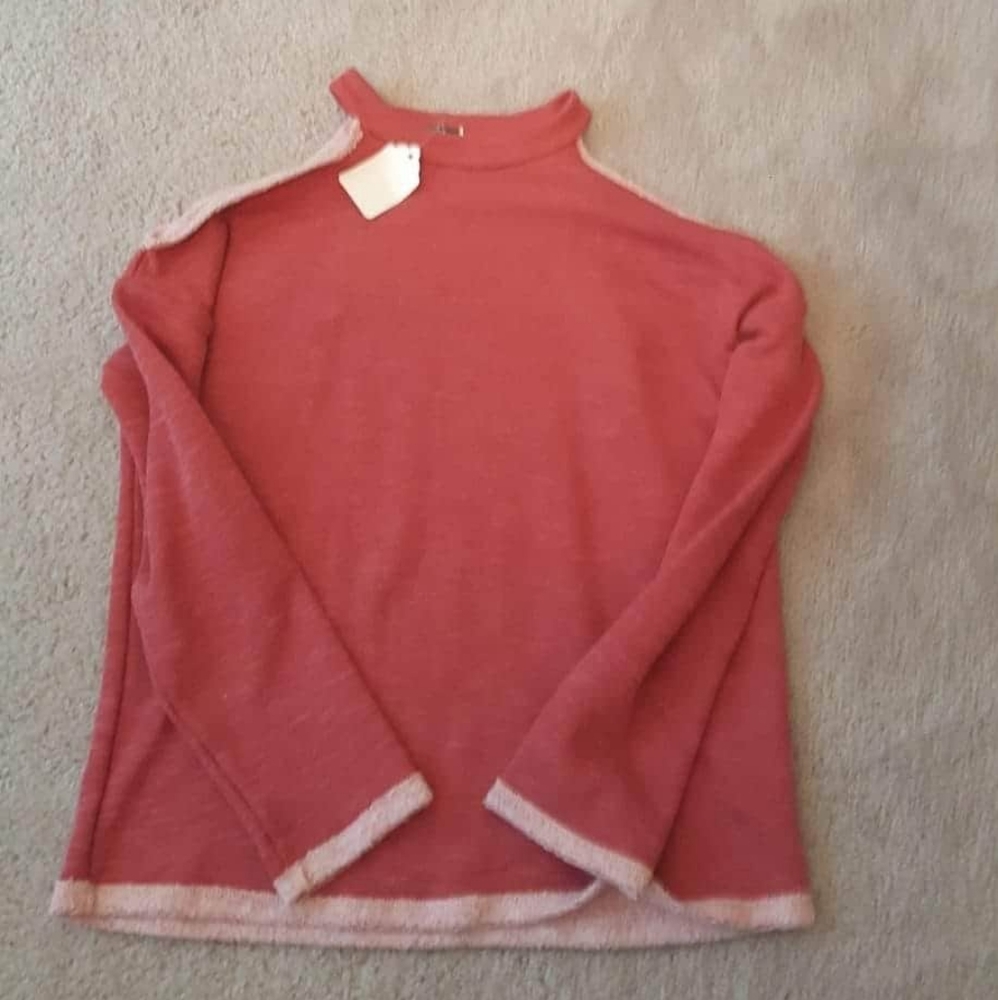Cold shoulder sweater